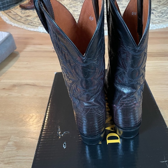 Dan Post Men’s Black Cherry Lizard boots - Picture 4 of 8